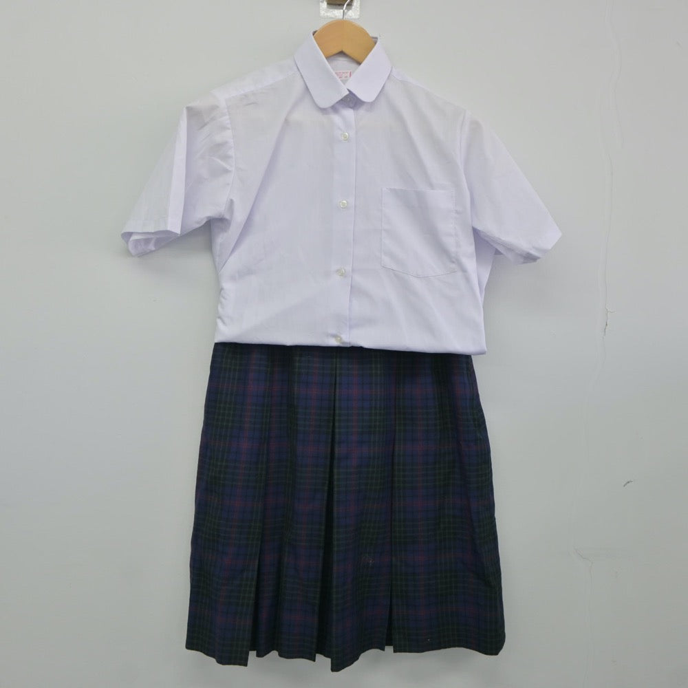 【中古】東京都 蓮沼中学校 女子制服 3点（シャツ・スカート）sf024866