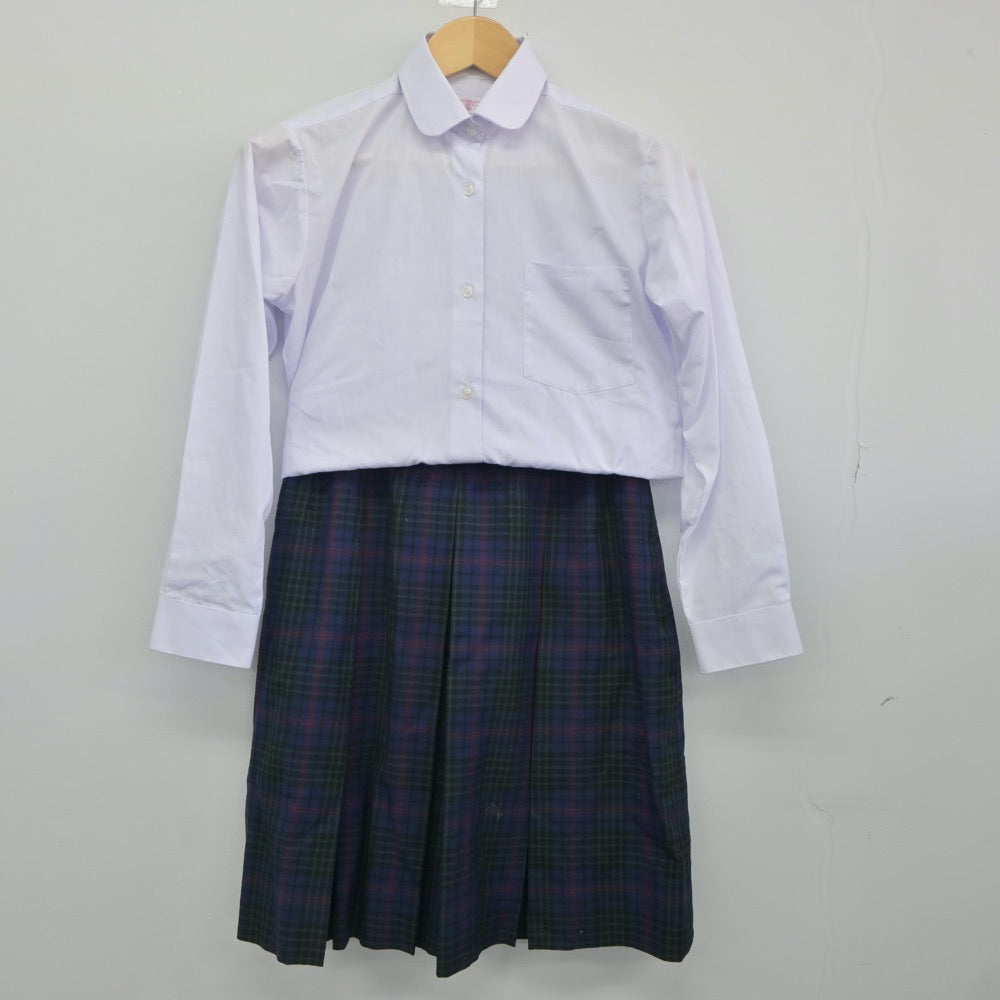 【中古】東京都 蓮沼中学校 女子制服 3点（シャツ・スカート）sf024866