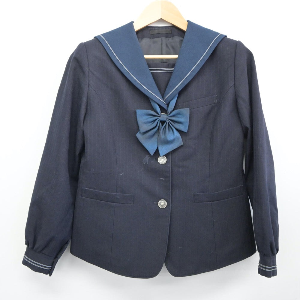 【中古】東京都 晴海総合高等学校 女子制服 3点（セーラー服・スカート）sf024868