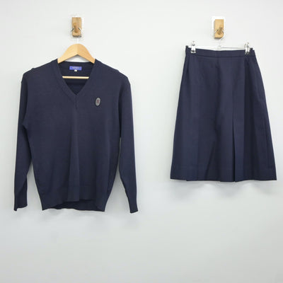 【中古】東京都 共立女子中学校・高等学校 女子制服 2点（ニット・スカート）sf024871