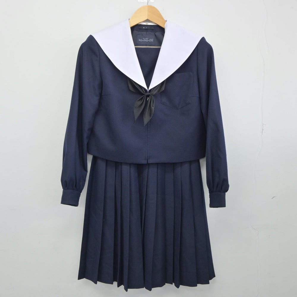 【中古】岐阜県 岐南中学校 女子制服 3点（セーラー服・スカート）sf024875