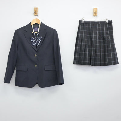 【中古】東京都 足立高等学校 女子制服 3点（ブレザー・スカート）sf024885