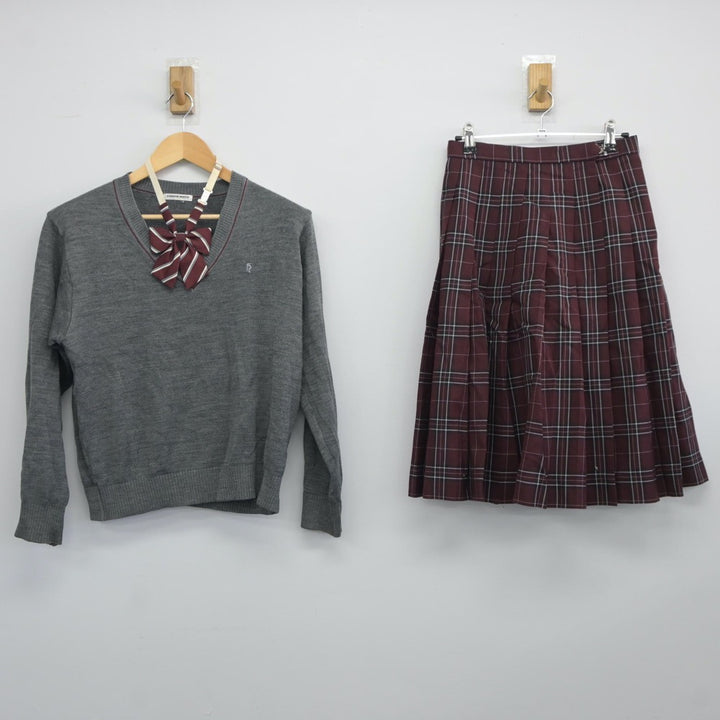 【中古制服】埼玉県 細田学園高等学校 女子制服 3点（ニット・スカート）sf024889【リサイクル学生服】 | 中古制服通販パレイド