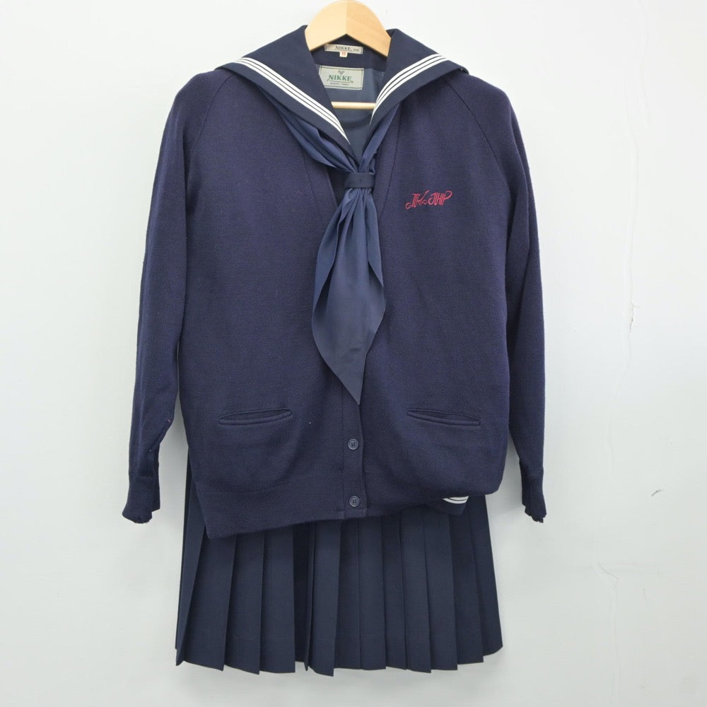 【中古】兵庫県 加古川東高等学校 女子制服 4点（セーラー服・ニット・スカート）sf024890