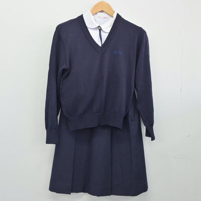 【中古】兵庫県 加古川西高等学校 女子制服 5点（ブレザー・シャツ・ニット・スカート）sf024892