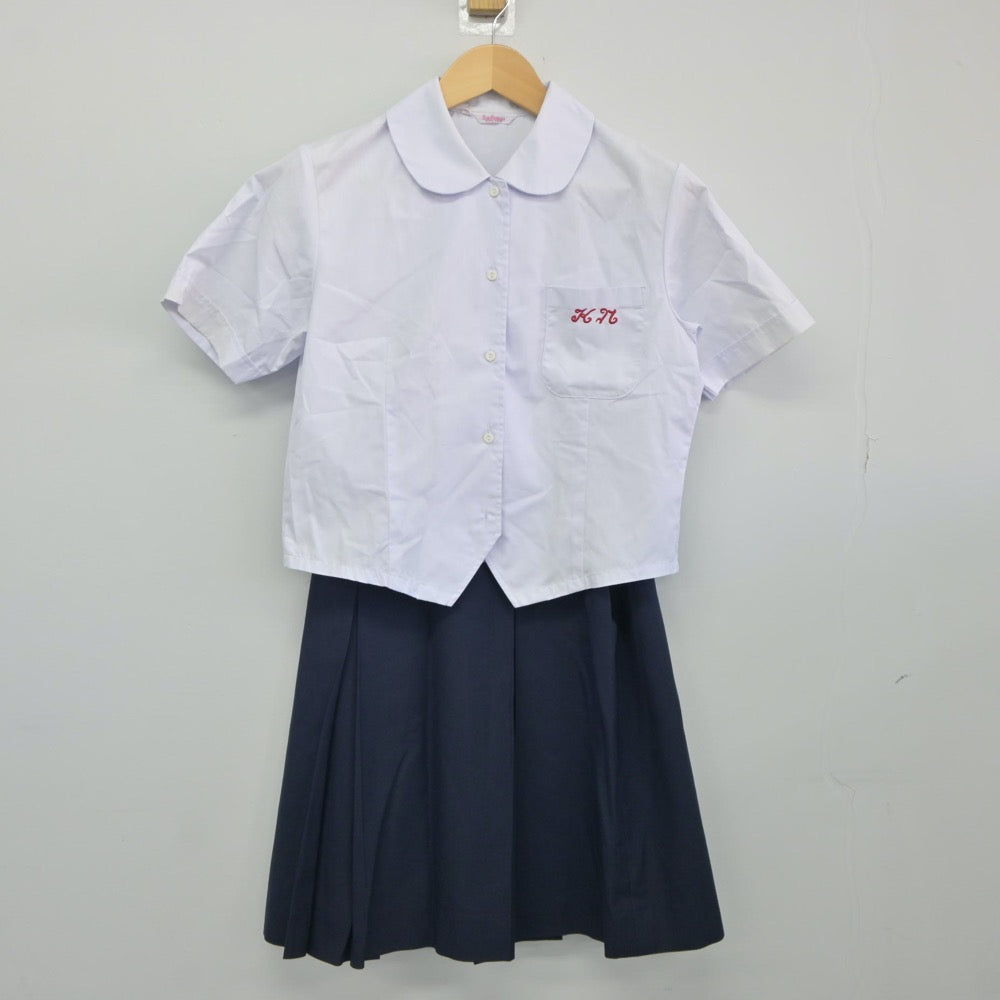 【中古】兵庫県 加古川西高等学校 女子制服 2点（シャツ・スカート）sf024894