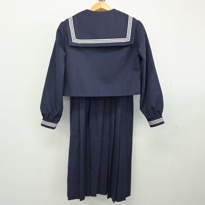 【中古】茨城県 水戸第三中学校 女子制服 3点（セーラー服・ジャンパースカート）sf024898