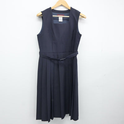 【中古】茨城県 水戸第三中学校 女子制服 3点（シャツ・ジャンパースカート）sf024899