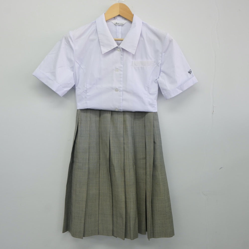 【中古】鹿児島県 鹿児島城西高等学校 女子制服 4点（シャツ・スカート）sf024903