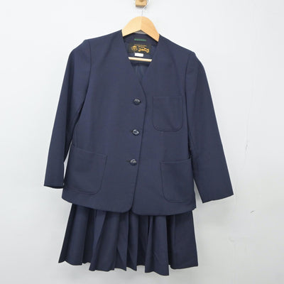 【中古】神奈川県 由野台中学校 女子制服 2点（ブレザー・スカート）sf024905