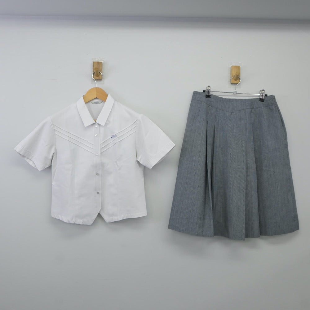 【中古】福岡県 玄界高等学校 女子制服 2点（シャツ・スカート）sf024914