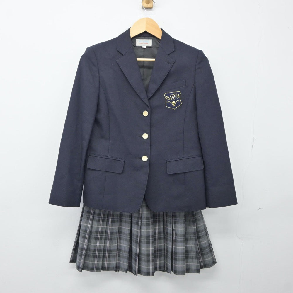 【中古】神奈川県 白鵬女子高等学校 女子制服 3点（ブレザー・スカート）sf024915