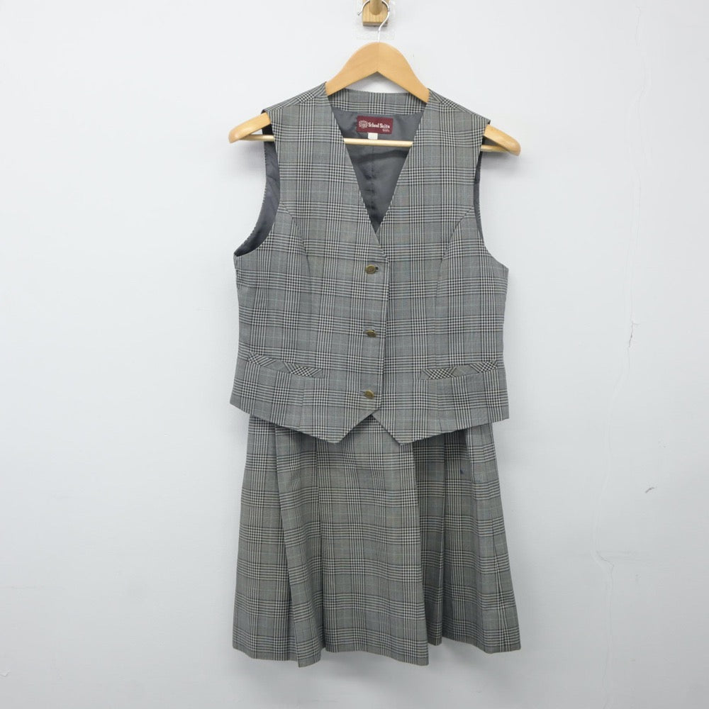 【中古】宮城県 西多賀中学校 女子制服 3点（ブレザー・ベスト・スカート）sf024918