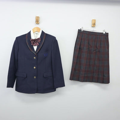 【中古】岡山県 高松農業高等学校 女子制服 4点（ブレザー・シャツ・スカート）sf024919