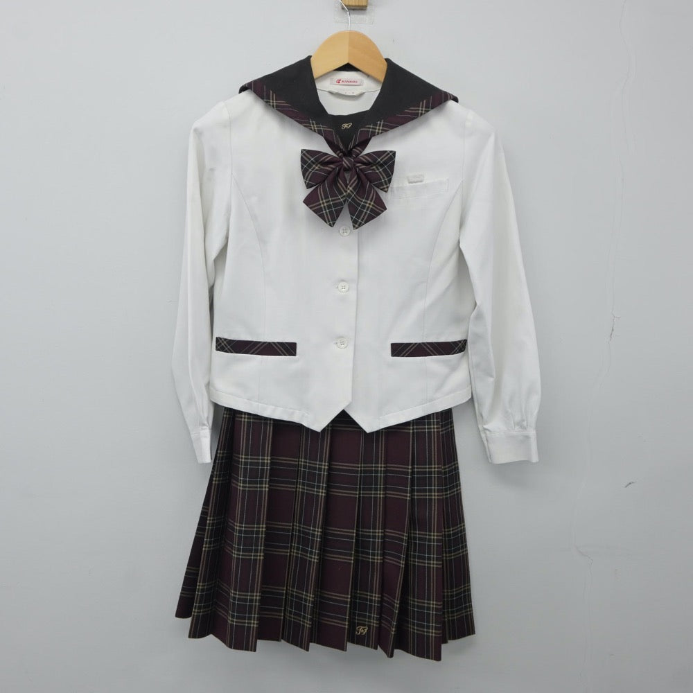 【中古】大阪府 文の里中学校 女子制服 4点（ブレザー・セーラー服・スカート）sf024923