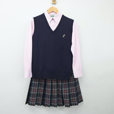 【中古】大阪府 大阪高等学校 女子制服 3点（学ラン・シャツ・スカート）sf024932