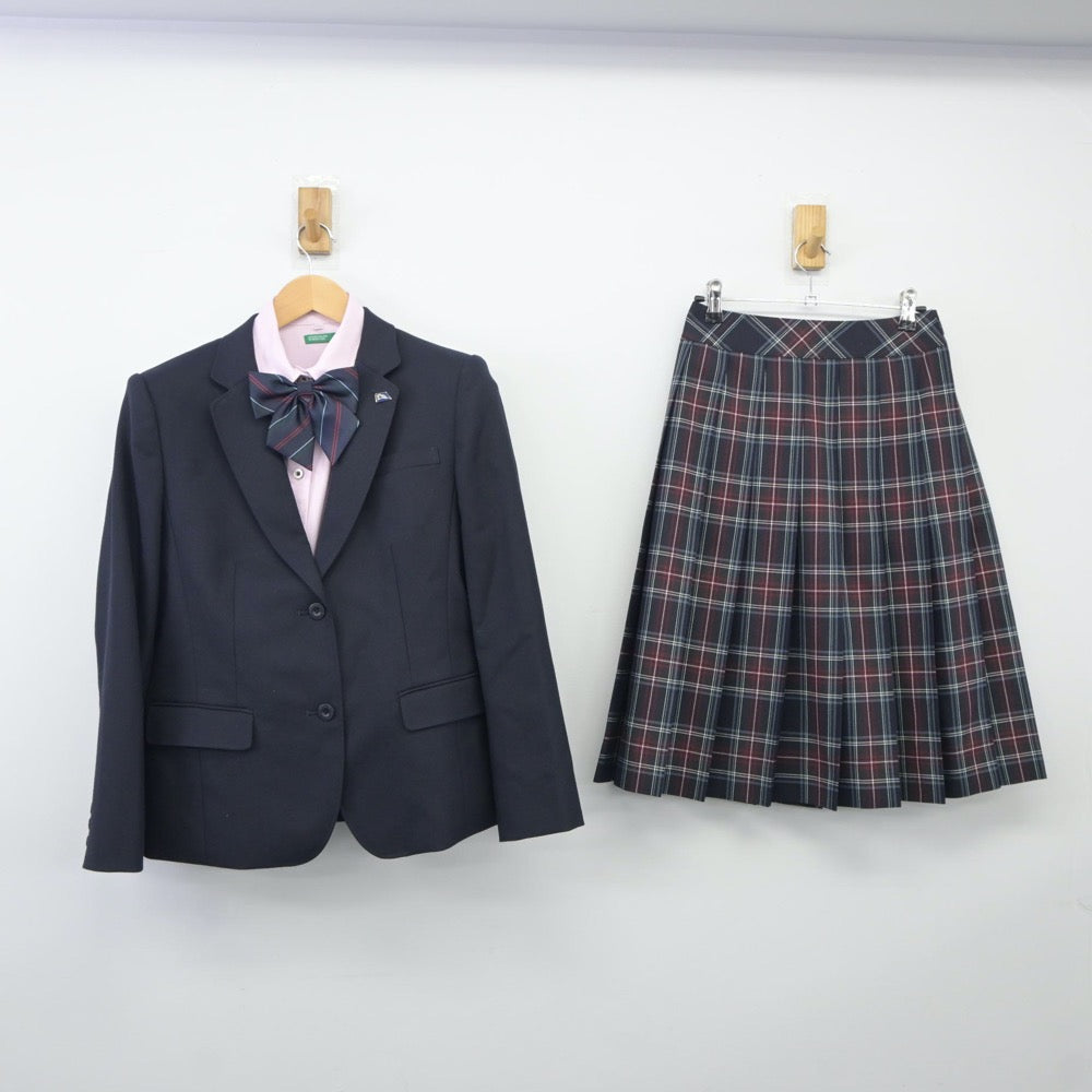 【中古】大阪府 大阪高等学校 女子制服 5点（ブレザー・シャツ・スカート）sf024933