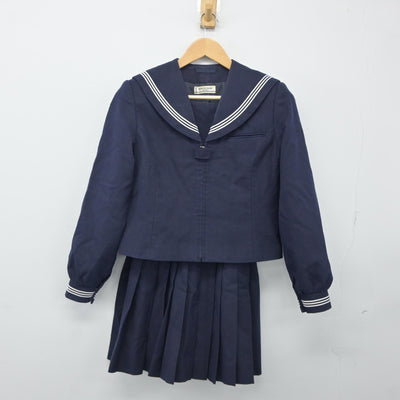 【中古】秋田県 秋田北中学校 女子制服 2点（セーラー服・スカート）sf024934