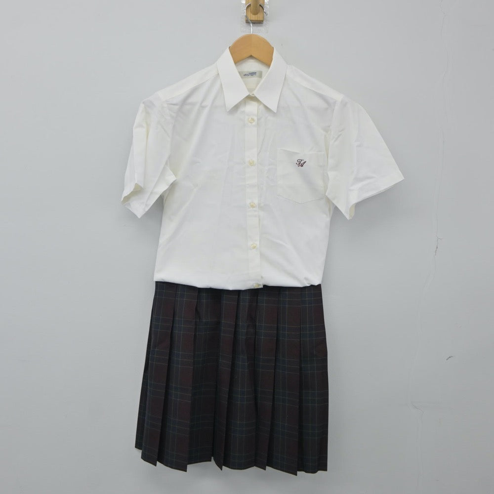 【中古】岡山県 高松農業高等学校 女子制服 3点（シャツ・スカート）sf024935