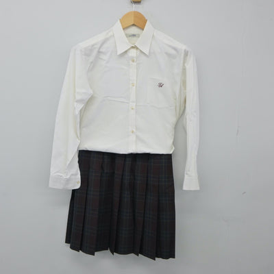 【中古】岡山県 高松農業高等学校 女子制服 3点（シャツ・スカート）sf024935