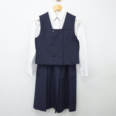 【中古】埼玉県 川越女子高等学校 女子制服 5点（ブレザー・ベスト・シャツ・スカート）sf024937