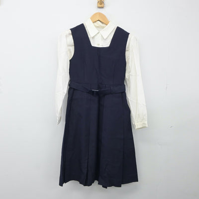 【中古】長崎県 純心女子高等学校 女子制服 4点（ブレザー・シャツ・ジャンパースカート）sf024946