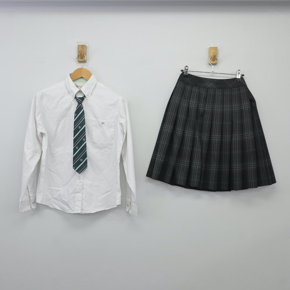 【中古】岩手県 専修北上高等学校 女子制服 6点（ブレザー・ニット・シャツ・スカート）sf024960