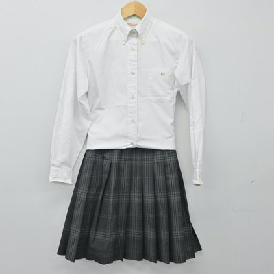 【中古】岩手県 専修北上高等学校 女子制服 4点（シャツ・スカート）sf024961