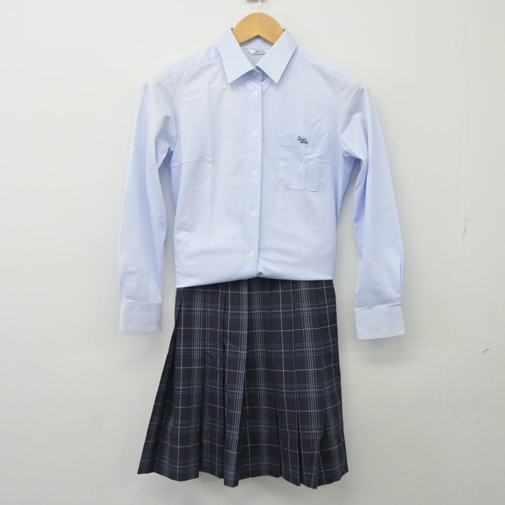 【中古】山口県 野田学園高等学校 女子制服 3点（シャツ・スカート）sf024968