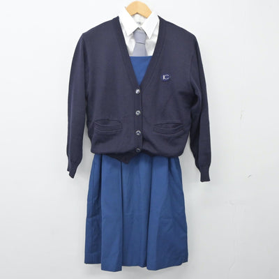 【中古】茨城県 茨城キリスト教学園高等学校 女子制服 7点（ブレザー・ニット・シャツ・ジャンパースカート）sf024977