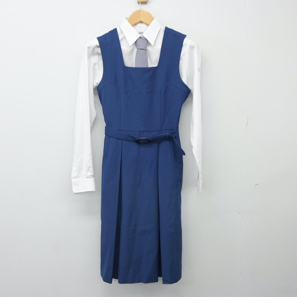 【中古】茨城県 茨城キリスト教学園高等学校 女子制服 7点（ブレザー・ニット・シャツ・ジャンパースカート）sf024977