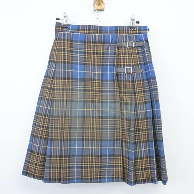 【中古】岡山県 岡山学芸館高等学校 女子制服 5点（ニットベスト・シャツ・スカート）sf024989