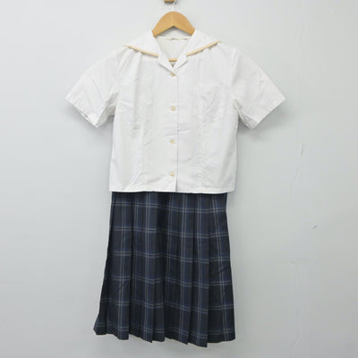 【中古】富山県 滑川高等学校 女子制服 2点（シャツ・スカート）sf024992