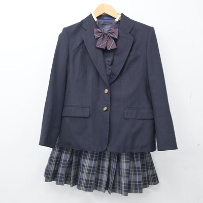 【中古】神奈川県 みなと総合高等学校 女子制服 3点（ブレザー・スカート）sf024994