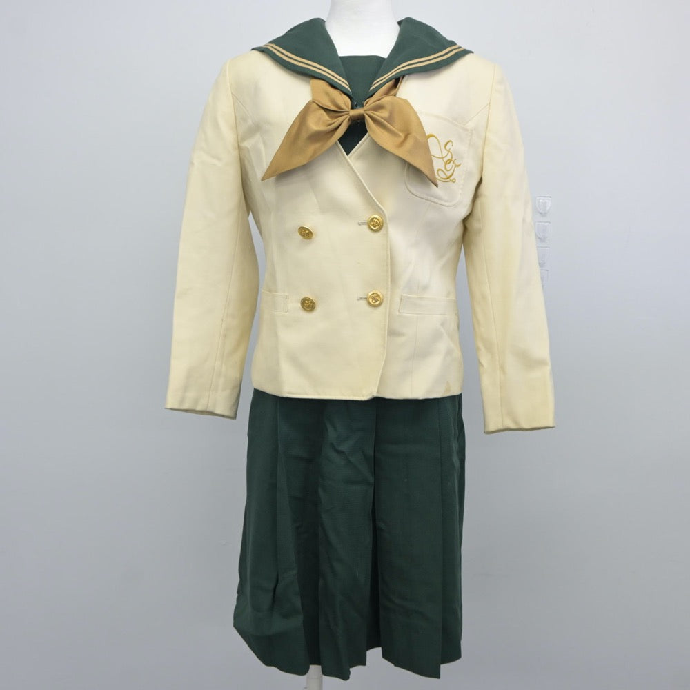 【中古】福島県 須賀川桐陽高等学校 女子制服 4点（ブレザー・セーラー服・スカート）sf025003