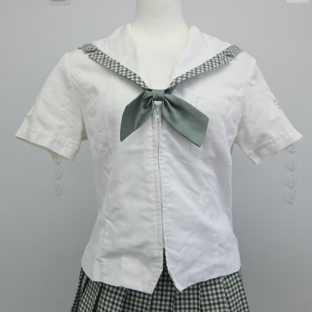 【中古】福島県 須賀川桐陽高等学校 女子制服 3点（セーラー服・スカート）sf025004