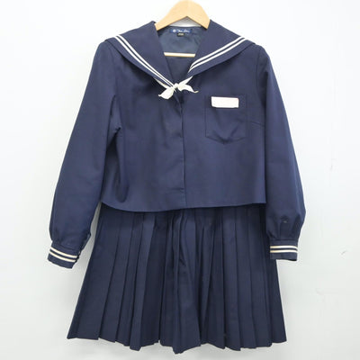 【中古】和歌山県 那賀中学校 女子制服 3点（セーラー服・スカート）sf025005