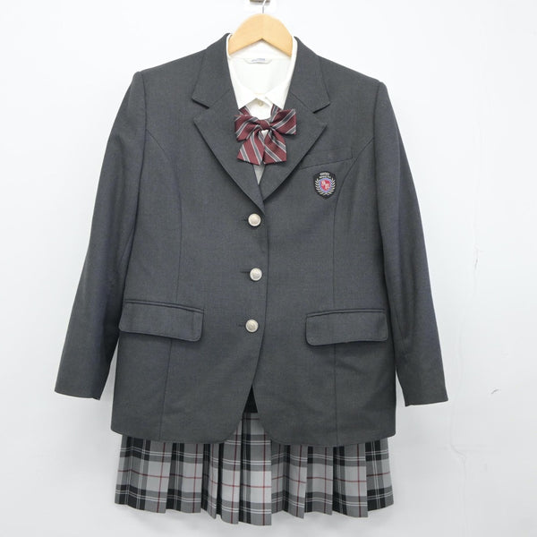 【中古】和歌山県 紀北農芸高等学校 女子制服 5点（ブレザー・ニット・シャツ・スカート）sf025006