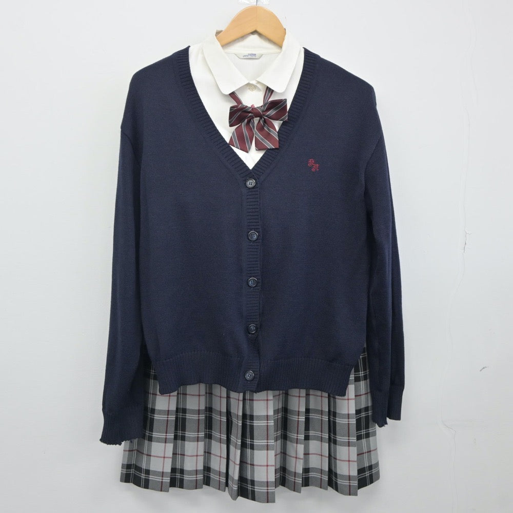 【中古】和歌山県 紀北農芸高等学校 女子制服 5点（ブレザー・ニット・シャツ・スカート）sf025006