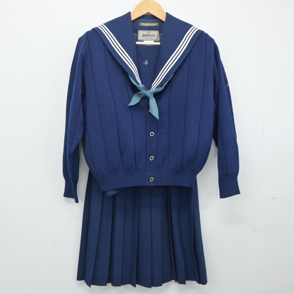 【中古】愛知県 愛知淑徳高等学校 女子制服 4点（ニット・セーラー服・スカート）sf025008