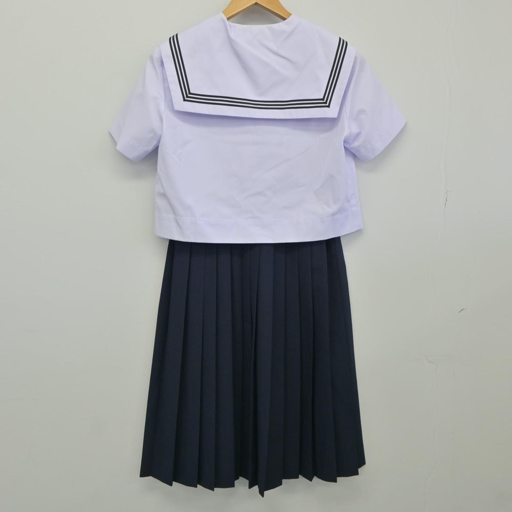 【中古】岐阜県 日新中学校 女子制服 2点（セーラー服・スカート）sf025011