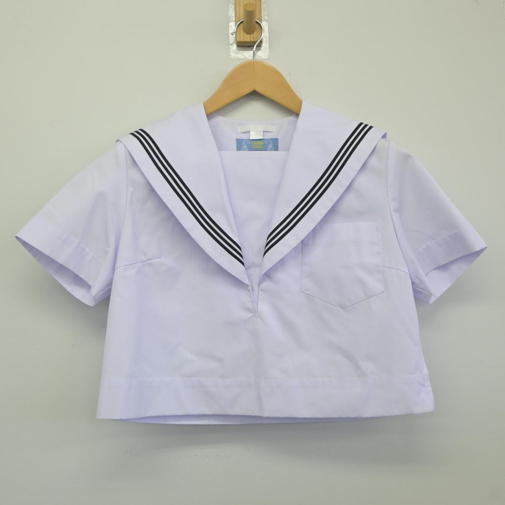 【中古】岐阜県 日新中学校 女子制服 2点（セーラー服・スカート）sf025011