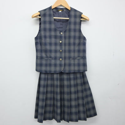 【中古】神奈川県 十日市場中学校 女子制服 4点（ブレザー・ベスト・スカート）sf025025