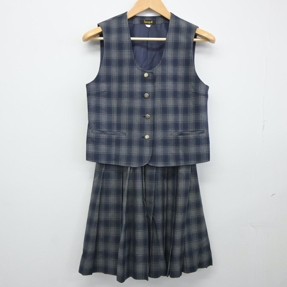 【中古】神奈川県 十日市場中学校 女子制服 3点（ベスト・ベスト・スカート）sf025026