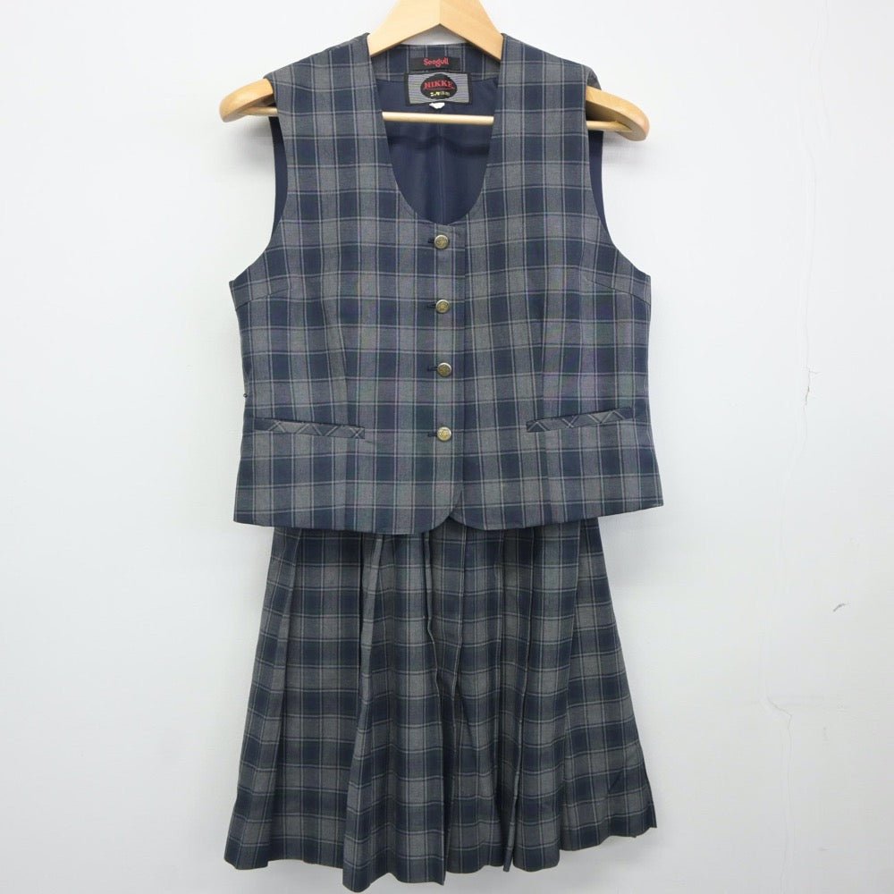 【中古】神奈川県 十日市場中学校 女子制服 3点（ベスト・ベスト・スカート）sf025026