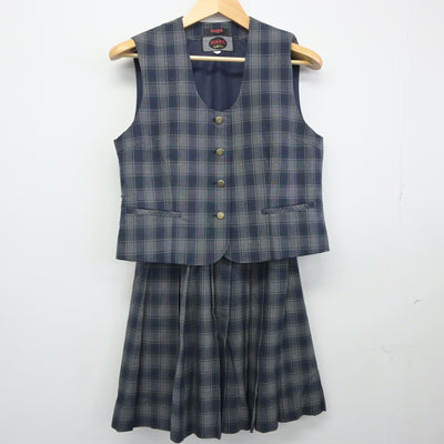 【中古】神奈川県 十日市場中学校 女子制服 3点（ベスト・ベスト・スカート）sf025026