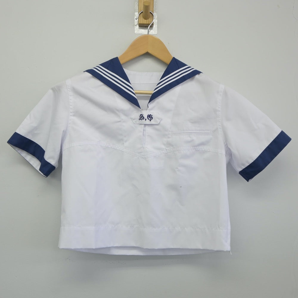 【中古】神奈川県 聖和学園高等学校 女子制服 2点（セーラー服・スカート）sf025029