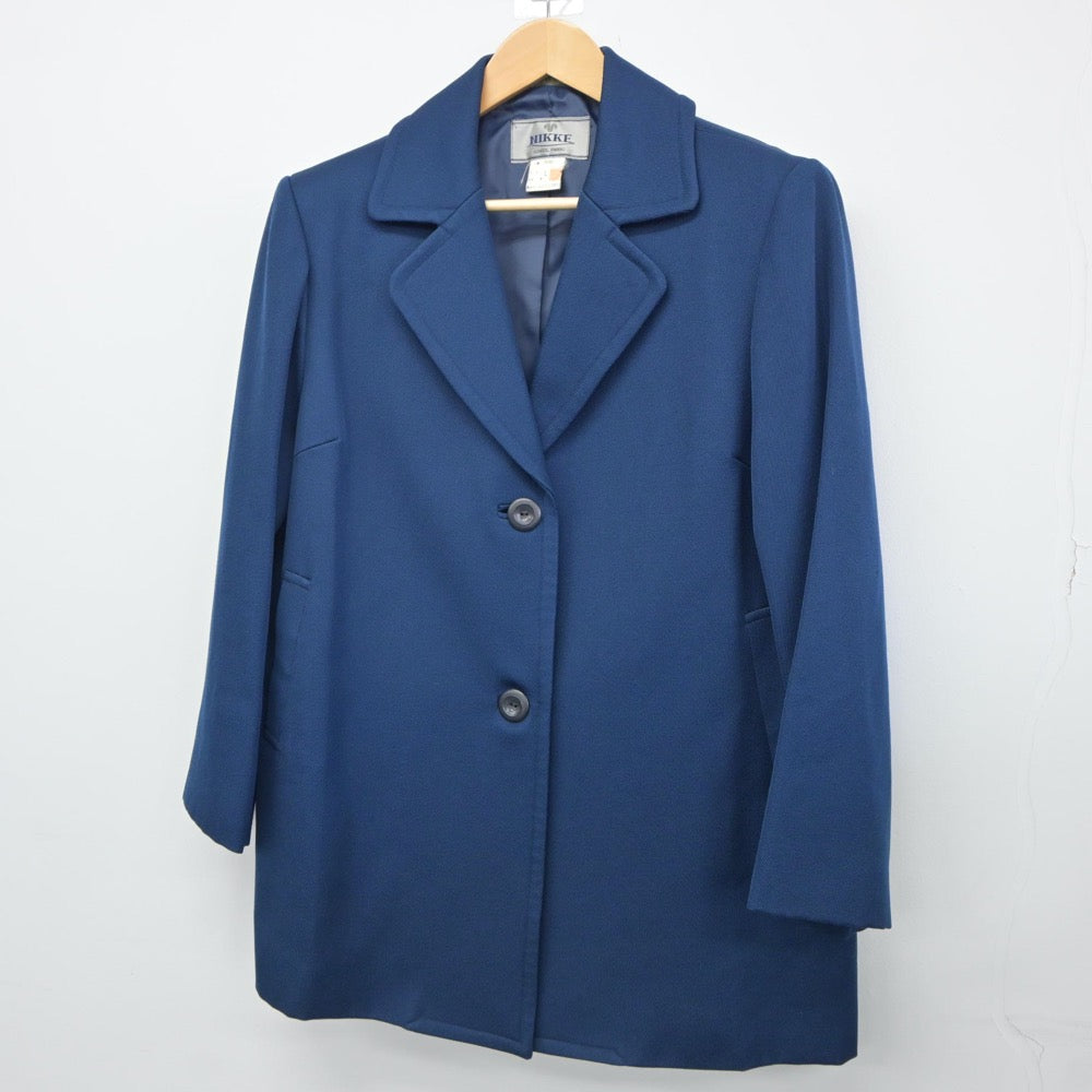淑徳与野高校　コート　制服用コート　Pコート　伊勢丹　美品　女子高生高校生コート 中古制服】奈良県 磯城野高等学校 女子制服 2点（ニット