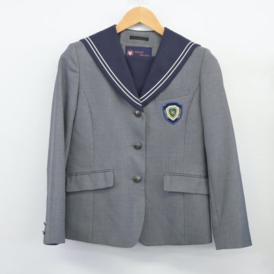 【中古】福岡県 精華女子高等学校 女子制服 2点（ブレザー・ジャンパースカート）sf025042