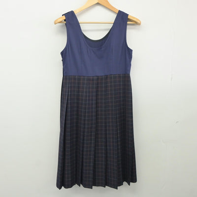 【中古】福岡県 精華女子高等学校 女子制服 2点（ブレザー・ジャンパースカート）sf025042